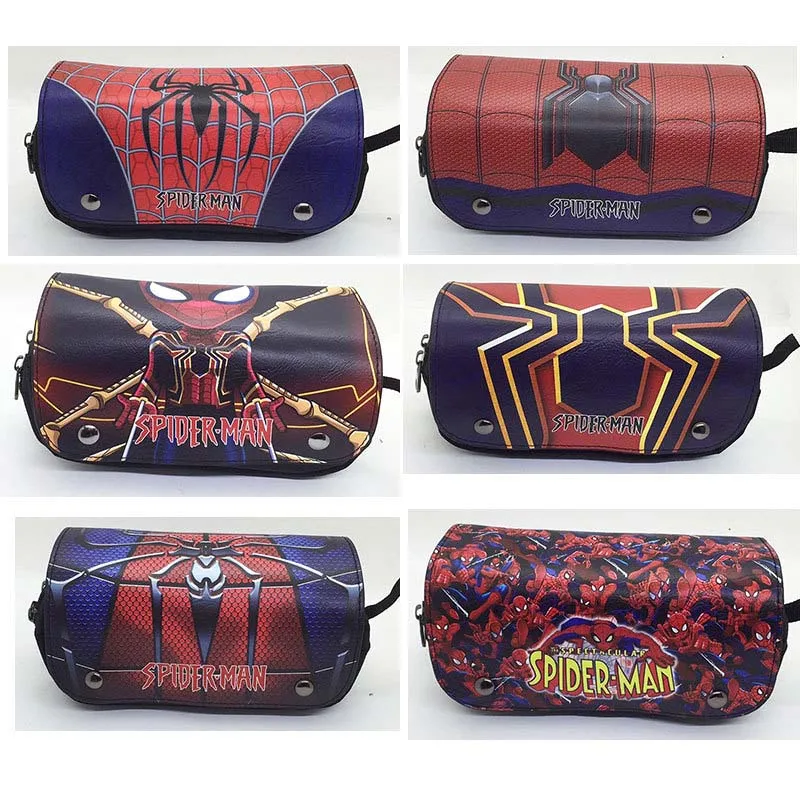 

Cartoon Marvel Spiderman Captain America Children Students Pen Bag Coin Purses Holders Zip Money Bag Pouch Boys Small Wallets