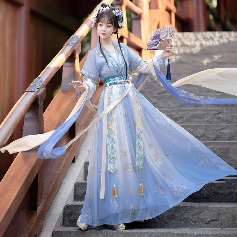 Китайское платье Hanfu женское традиционное стандартное танцевальное фиолетового
