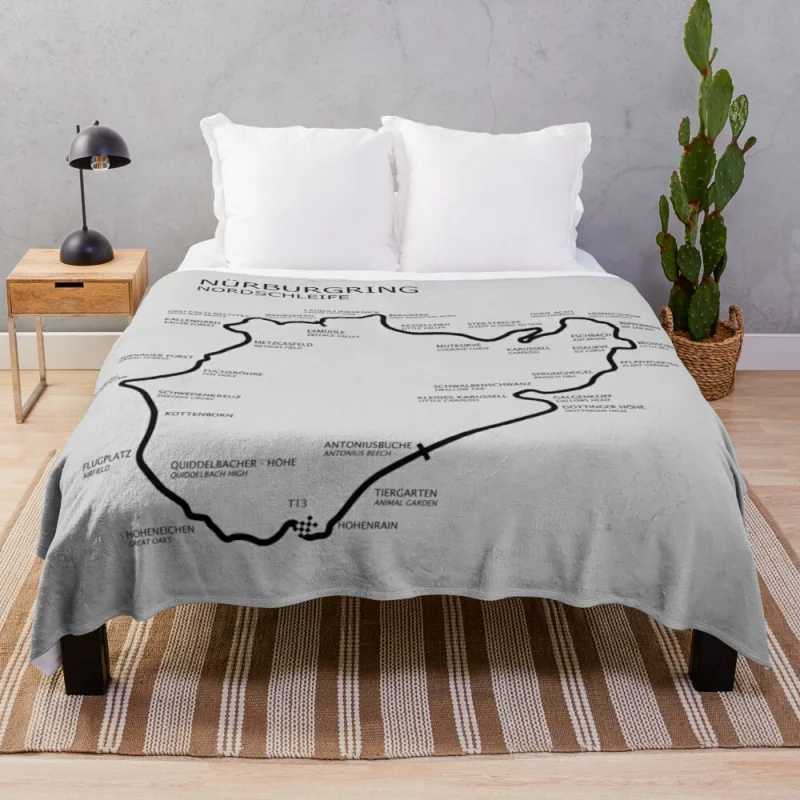 

The Nurburgring-North Loop Throw Blanket Blanket Luxury Vintage Blanket