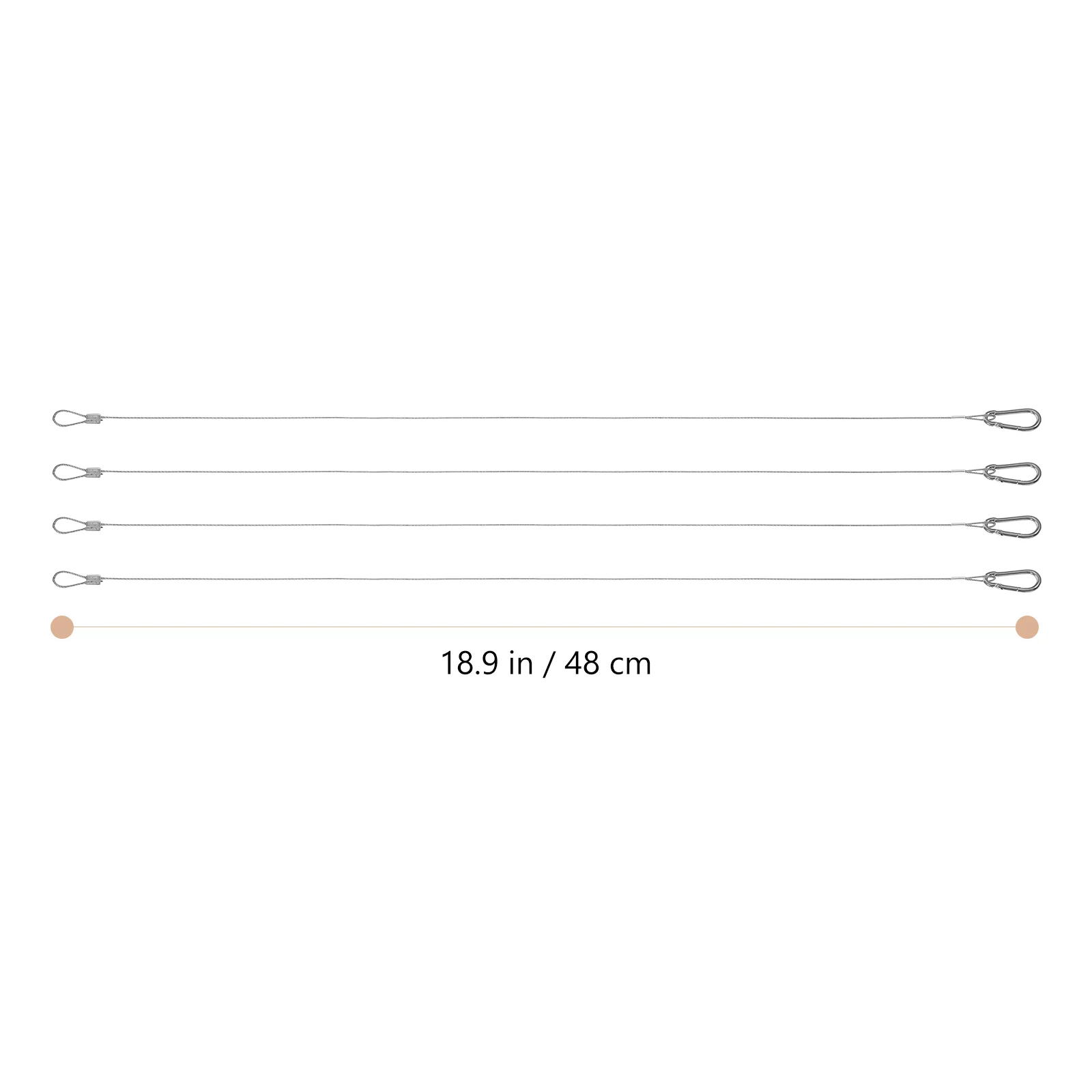 4-шт. Пряжка для кабеля безопасная цепь веревка из нержавеющей стали с петлями