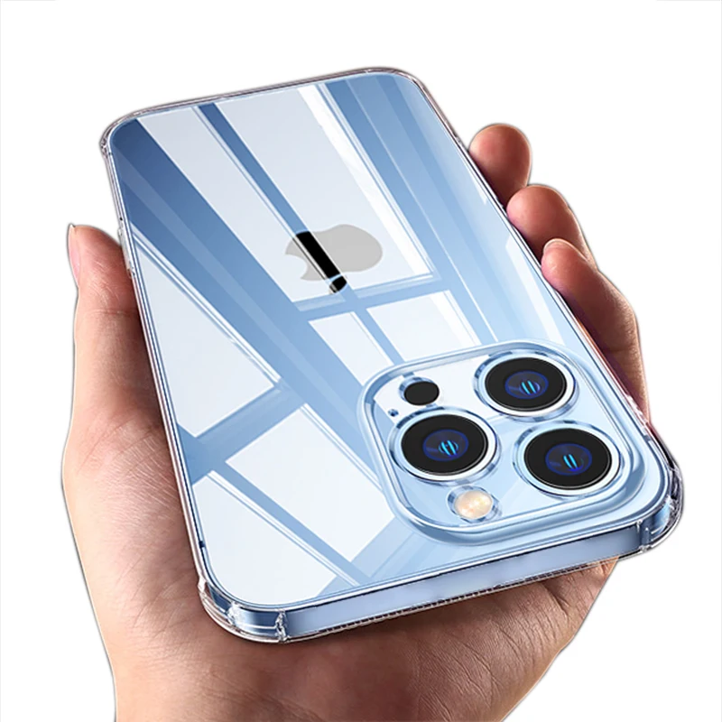 

For iPhone 12 11 13 Pro Max Shockproof Phone Case For iPhone 6 6s 7 8 Plus X Xr Xs Max Clear Silicone Case 12 13 Mini Back Cover