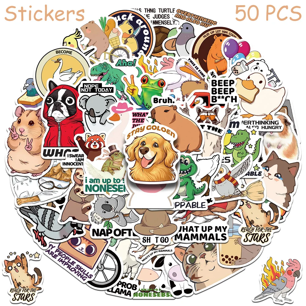 50 шт. стикеры животные PickJoy