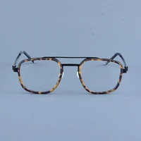 denmark brand titanium glasses frame men ultralight double beam women eyeglasses spectacles prescription eyewear 9738 new 2022