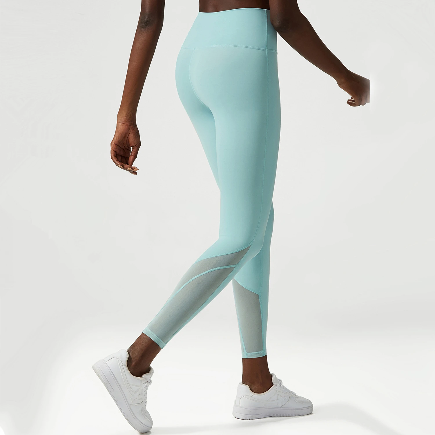 Women Sport Leggings High Waist Yoga Pants Mesh Breathable Workout Leggins Quick Dry Running Trousers Gym Fitness Tights Female