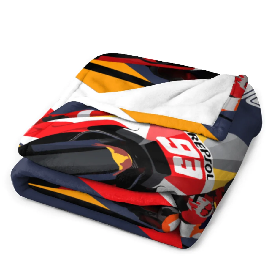 Одеяло Marc Marquez Motos Gp 93 Throw Blanket Fuzzy Warm Throws for Winter Bedding3D Printing Soft Micro Fleece on.