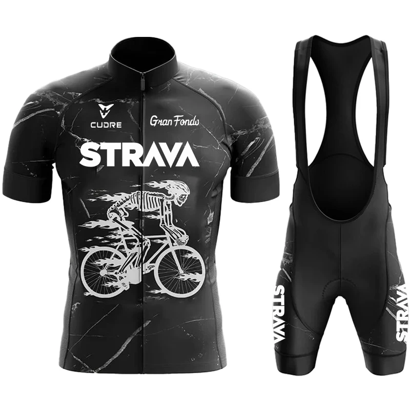 

Men's Bike Clothing Cycling Mtb STRAVA Man Bicycle Jersey 2023 Summer Uniform Mens Sets Uniforms Professional Shirt Pants Road