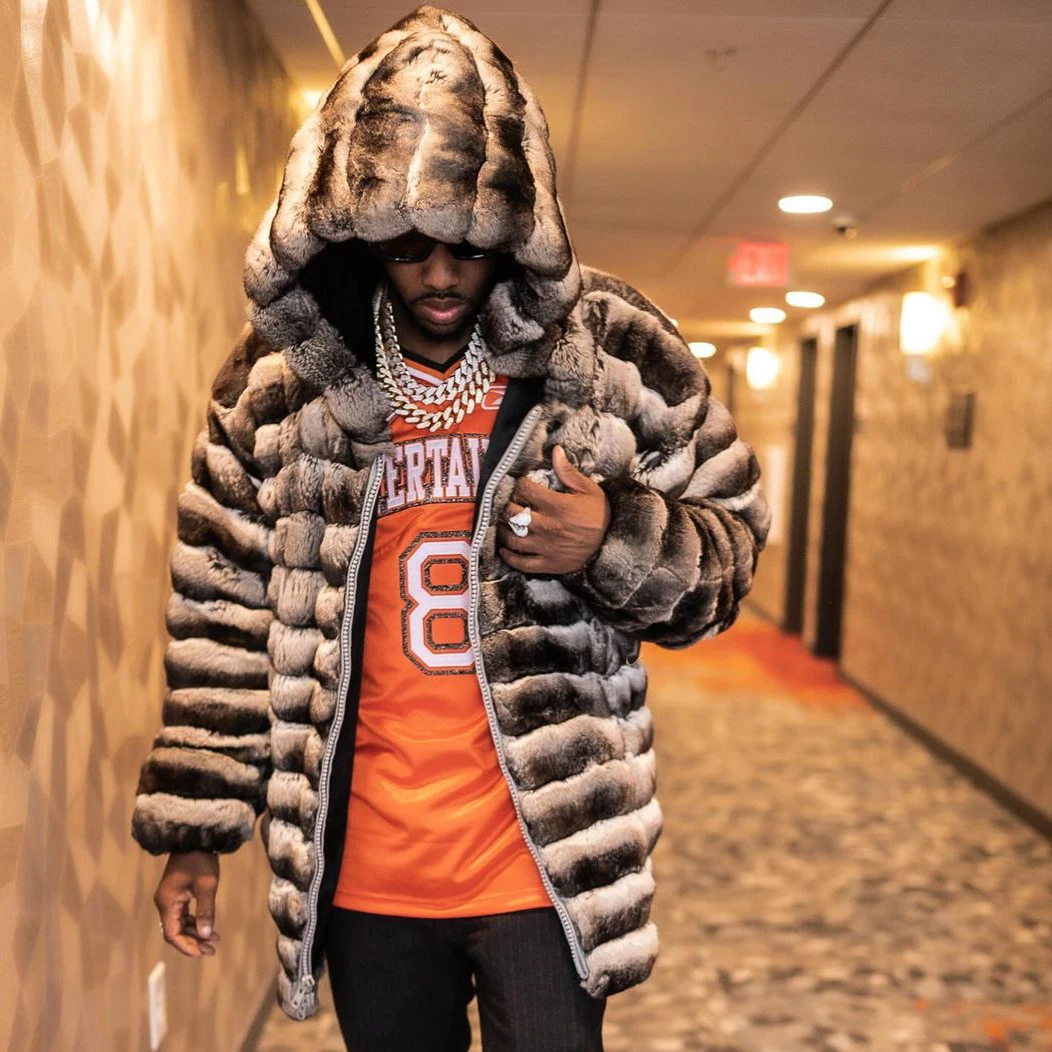 Модные мужские пальто из натурального меха кролика рекс зимняя верхняя одежда