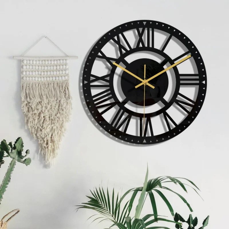 

Cc313 Cross-Border 3D Black Acrylic round Digital Wall Clock Living Room Home Decoration Simple Wall Clock 3mm