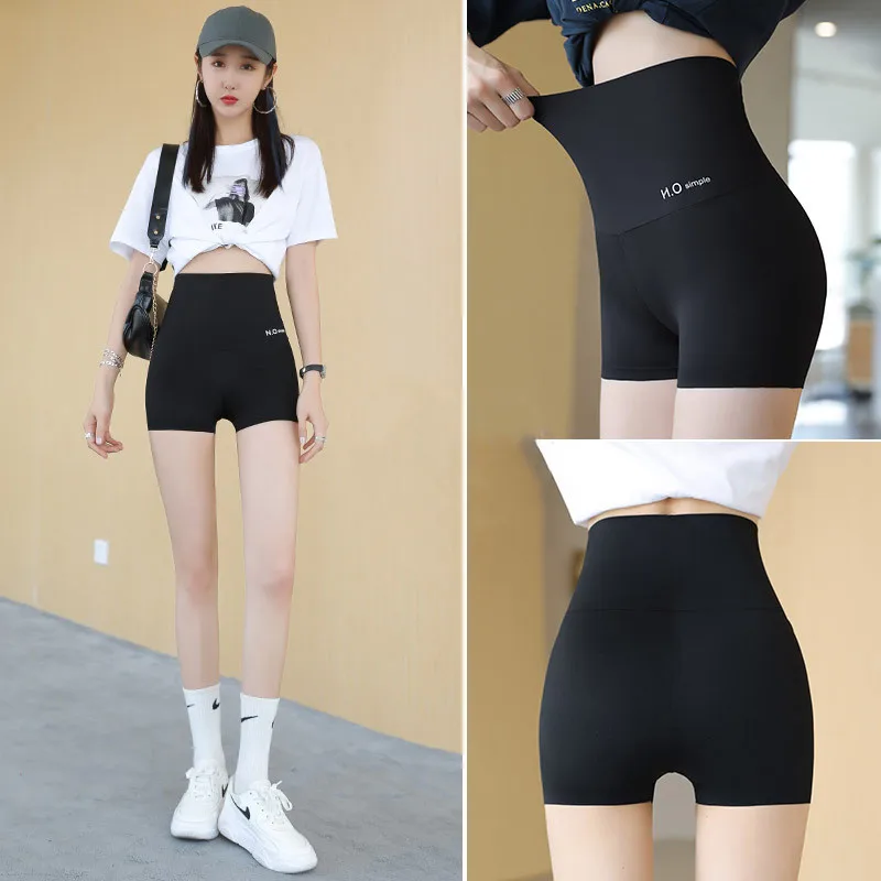 

Shark Pants Women's Summer Thin Abdomen Push Up Hips Yoga Bottoming Shorts Seamless Three-point Safety Pants Sexy Sportwear