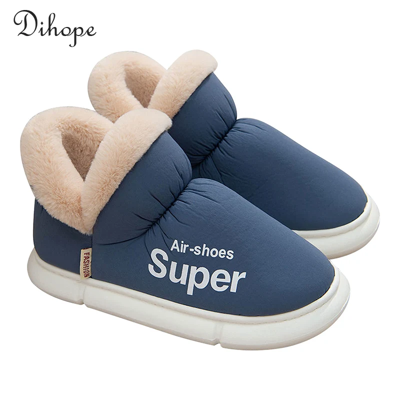 

Зимние домашние тапочки, Мужская плюшевая обувь, женские ботинки, унисекс, обувь на толстой платформе, теплые зимние ботинки, тапочки, мужск...