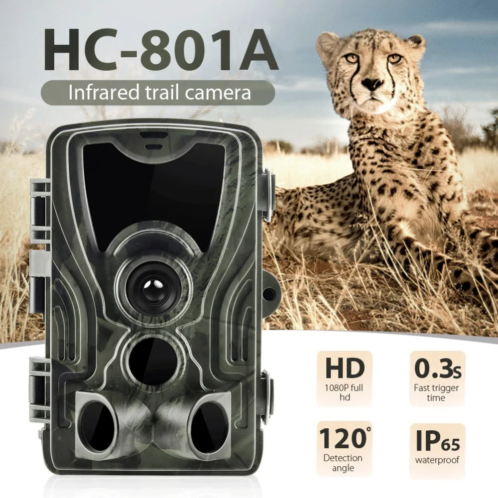 

HC801A Hunting Camera 16MP Trail Cameras IP65 Photo Traps 0.3s Trigger Time 940nm Wild Camera 1080P Waterproof Cameras