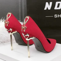 women shoes sexy high heels wedding shoes bridal heel stilettos female black red heels metal decor bridal heels designer shoes