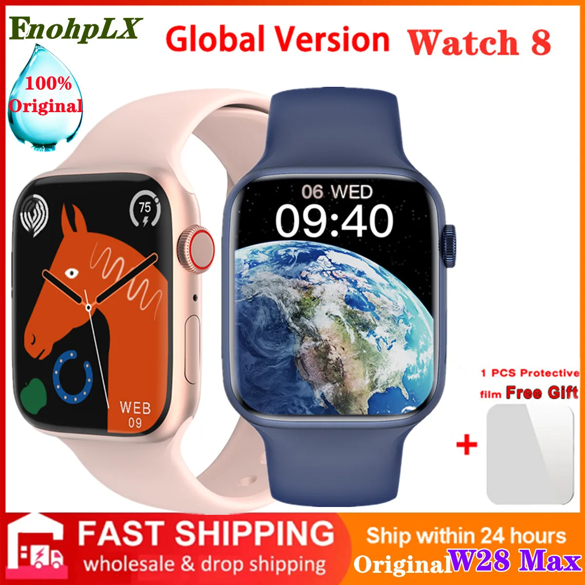 

3/ 4 /5 PCS Original iwo W28 MAX Smart Watch 2.0 inch Siri 45MM Series 8 Wireless Charger NFC ECG Bluetooth Call Smartwatch