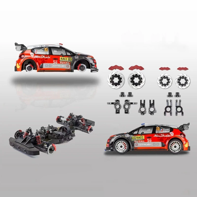 Металлический рулевой блок C-Hub Carrier Rear Hub Тормозной диск для масштаба 1/7 KM Citron C3 Rally