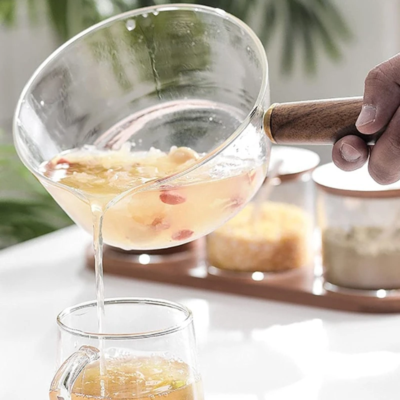 

Kitchen Tool Non-stick Saucepan Mini Milk Pan Small Soup Pan Multipurpose Use Glass Material for Home Kitchen Restaurant
