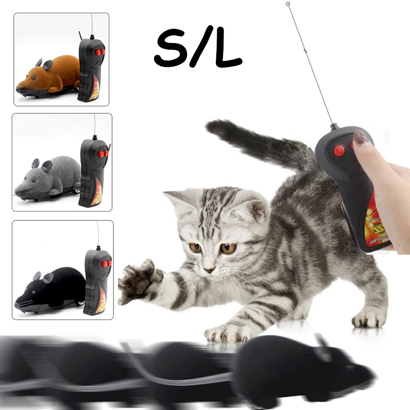 

Wireless Cat Toys Funny Plush Mouse Mechanical Motion Rat Remote Control Mouse Kitten Pet Supplies Cat Toys