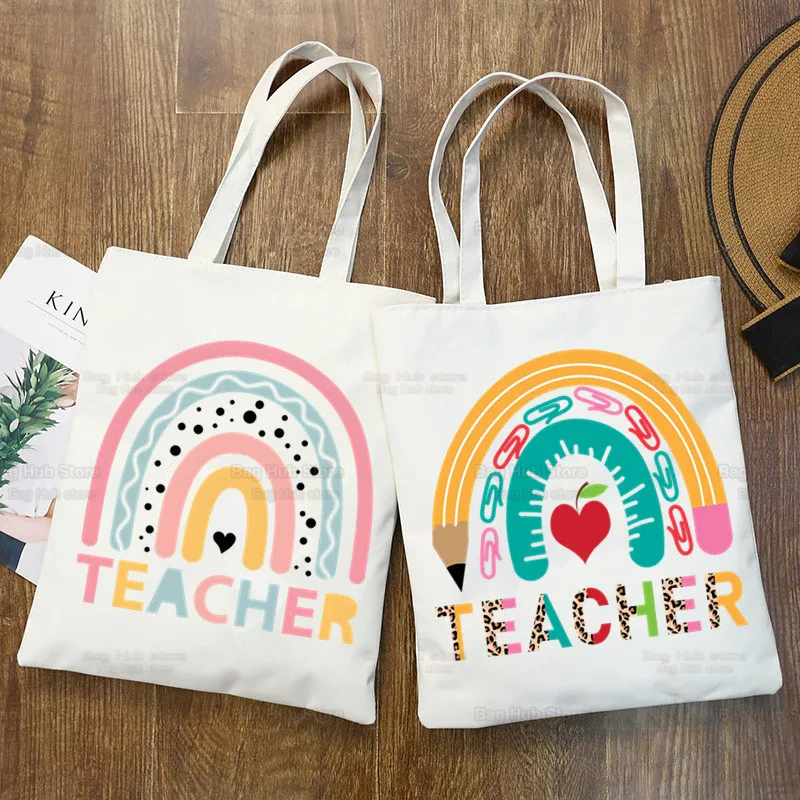 

Best Teacher Ever Progress Over Perfection Handbags Fashion Handbag Canvas Bag Tote Casual Shoulder Bag Reusable Shopping Bags