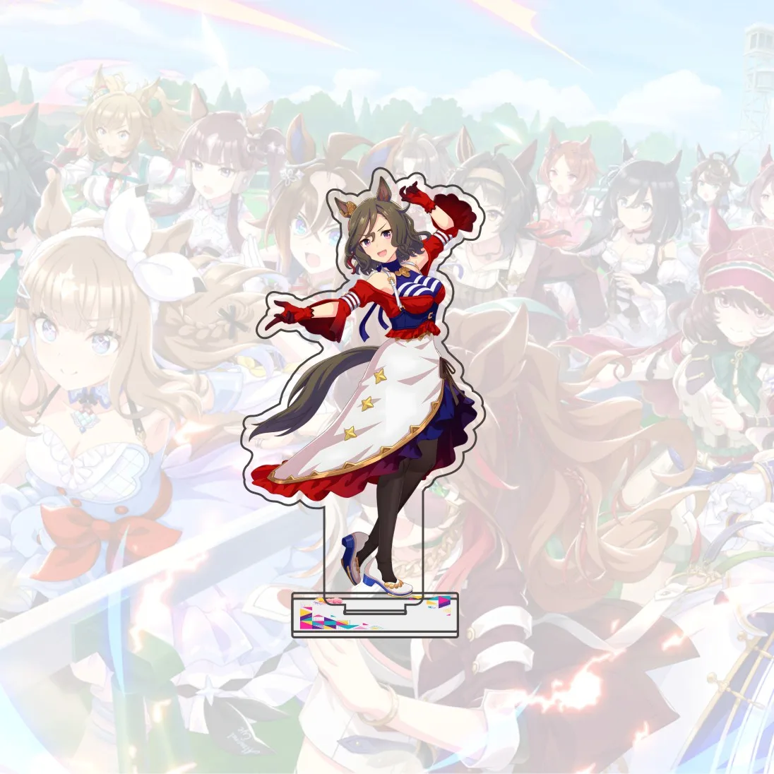 Фото Акриловая фигурка персонажа из игры Umamusume: Pretty Derby, 15 см, новая, полная модель, настольное украшение, подарок для фанатов, брелок, часть 1 №5