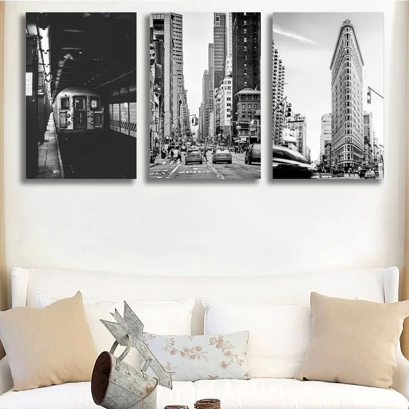 

New York City Canvas Prints Statue of Liberty Posters and Prints Black and White Wall Art Pictures Living Room Decoration Poster