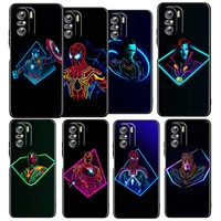 marvel hero color for xiaomi redmi k50 k40 gaming k30 k20 pro 5g 10x 9t 9c 9a tpu soft black phone case fundas coque capa cover