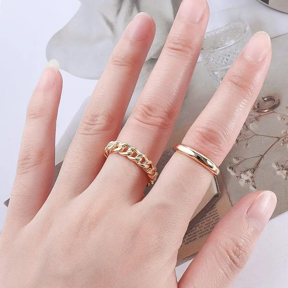 Стильные украшения подарки набор колец Геометрическая креативная простая