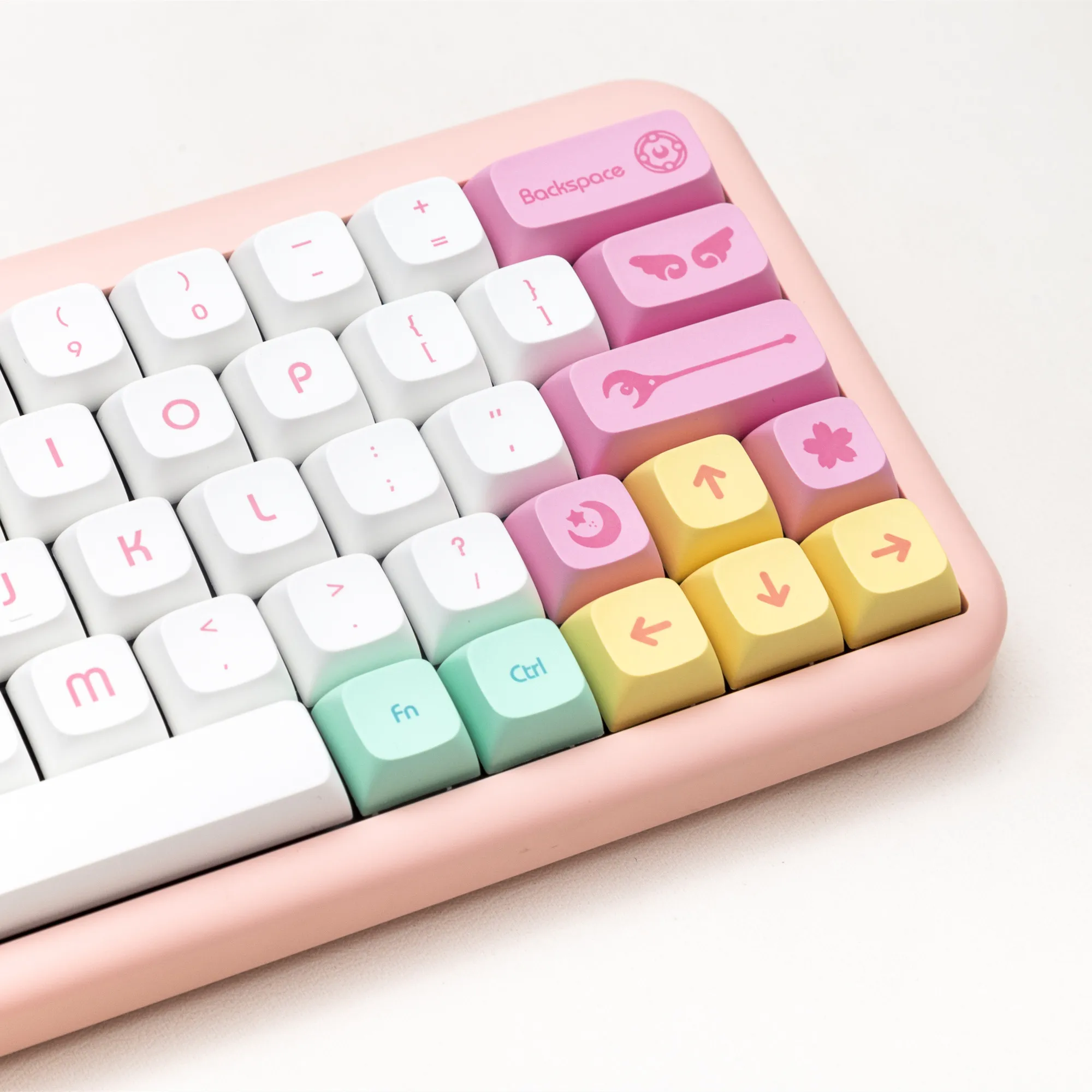 

143 Keys Magical Girl XDA Profile keycaps For MX Switch Mechanical Keyboard PBT Dye Sublimation Pink Cute Keycap DIY Custom GK61