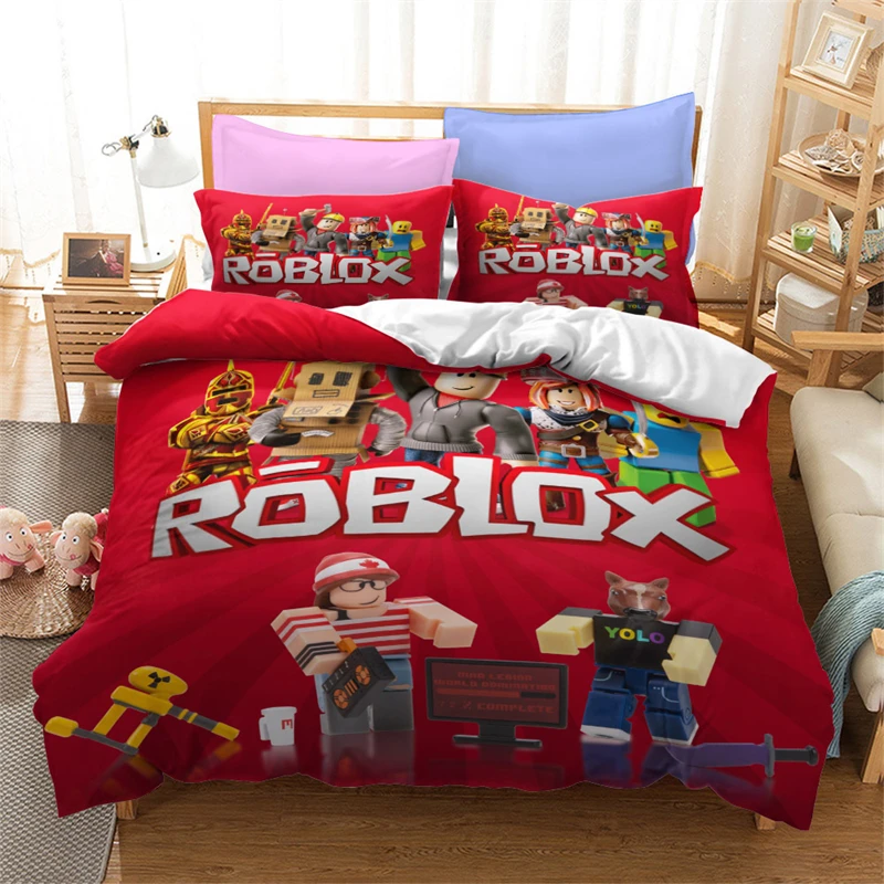 Комплект постельного белья roblox-games с мультяшными 3d-изображениями набор