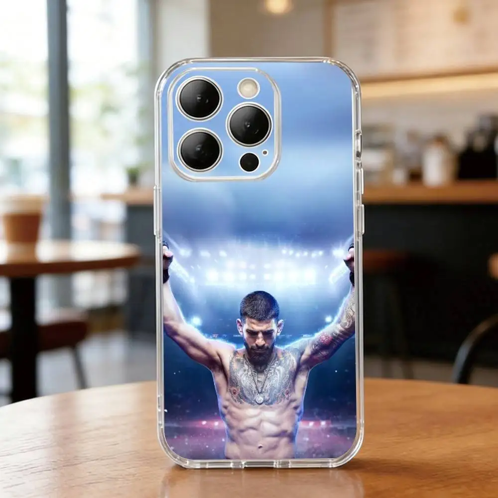 Фото Чехол для телефона Boxings I-Ilia T-Topuria, прозрачный силиконовый мягкий, для iPhone 17 16 15 14 13 12 11 Mini Pro Max Plus №5