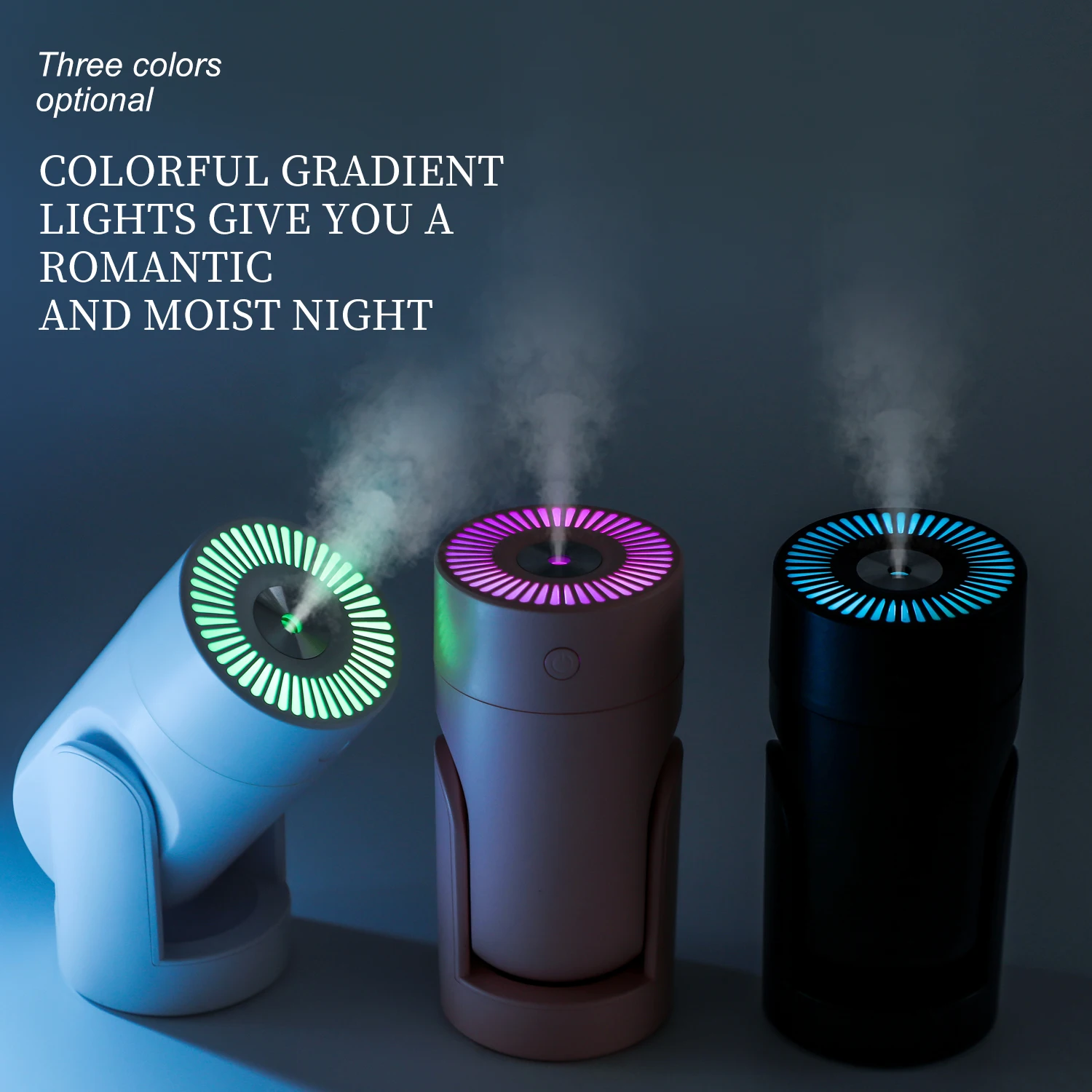 

MINI Air Humidifier LED Household Oil Diffuser Large Fog Aroma Diffuser Sprayer Car Hydrating Instrument Colorful Humidifier