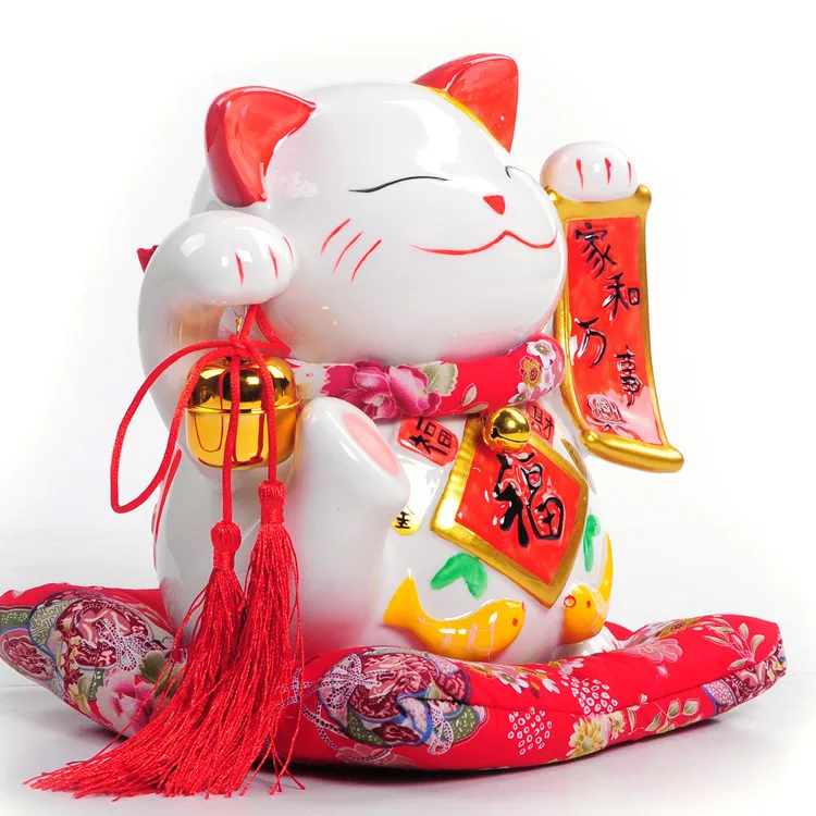 Special offer 9 inch large ceramic and Lucky Cat ornaments ornaments gift promotion piggy cat