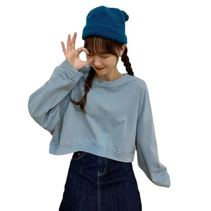 Женские повседневные свободные пуловеры топы весенне-осенние женские толстовки