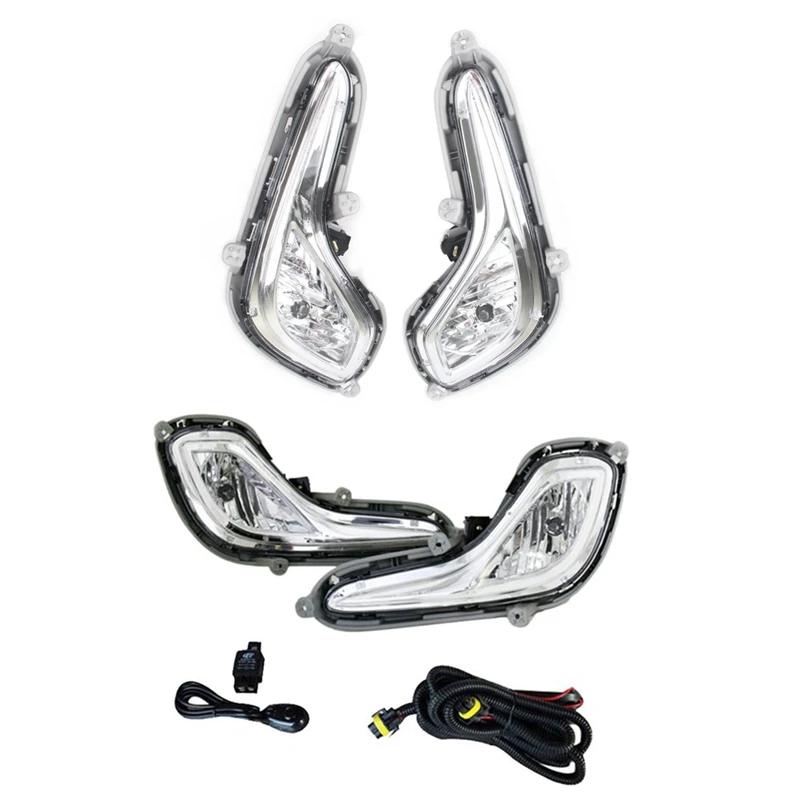 

1 Pair Front Bumper Fog Light Assembly for Hyundai Accent 2012-2017 92201-1R000 92202-1R000