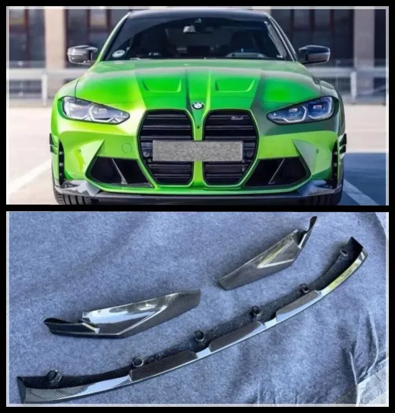 3 шт./компл. передний бампер из настоящего углеродного волокна разделители для