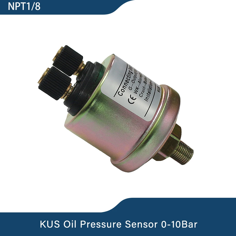 

Новый KUS лодка автомобильный масляный Манометр 0-5 0-10 бар с красной/Желтой подсветкой 12В 24В 52 мм (2 ")