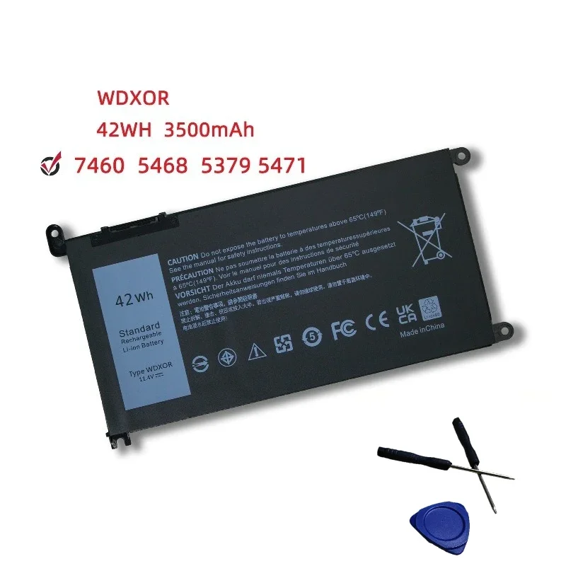 Фото Аккумулятор WDXOR для ноутбуков Dell Inspiron 13 5368, 7368, 14 5468, 7460, 15 7560, 7579, 5567, 5565, 3CRH3, T2JX4, 11.4V, 42Wh, литий-ионный, перезаряжаемый №2