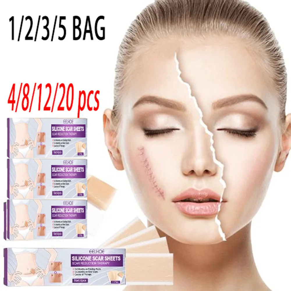 

20/12/8/4 шт., силиконовые полоски для удаления шрамов