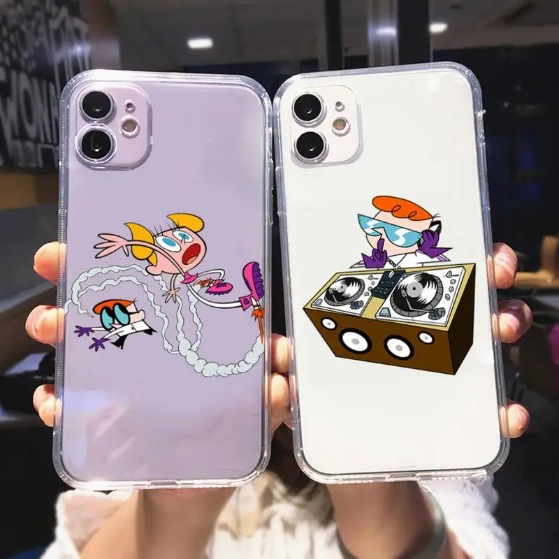 Dexters лабораторный чехол для телефона iPhone 11 12 Mini 13 Pro XS Max X 8 7 6s Plus 5 SE XR прозрачный |