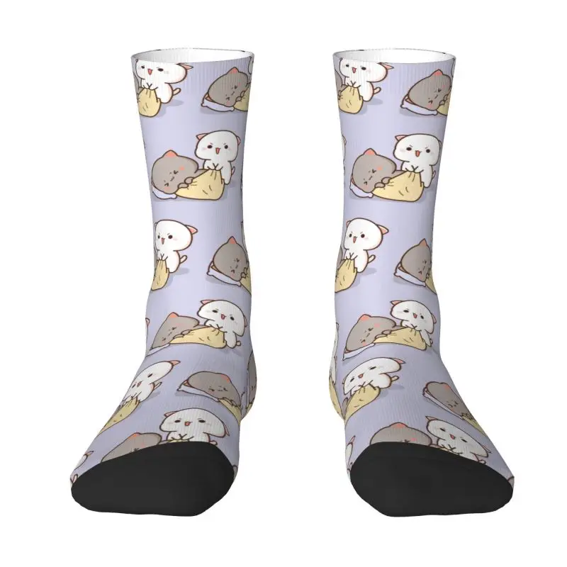 

Милые мужские носки персика и Гома мочи кошка Пробуждение платье носки унисекс теплые удобные с 3D-принтом короткие носки