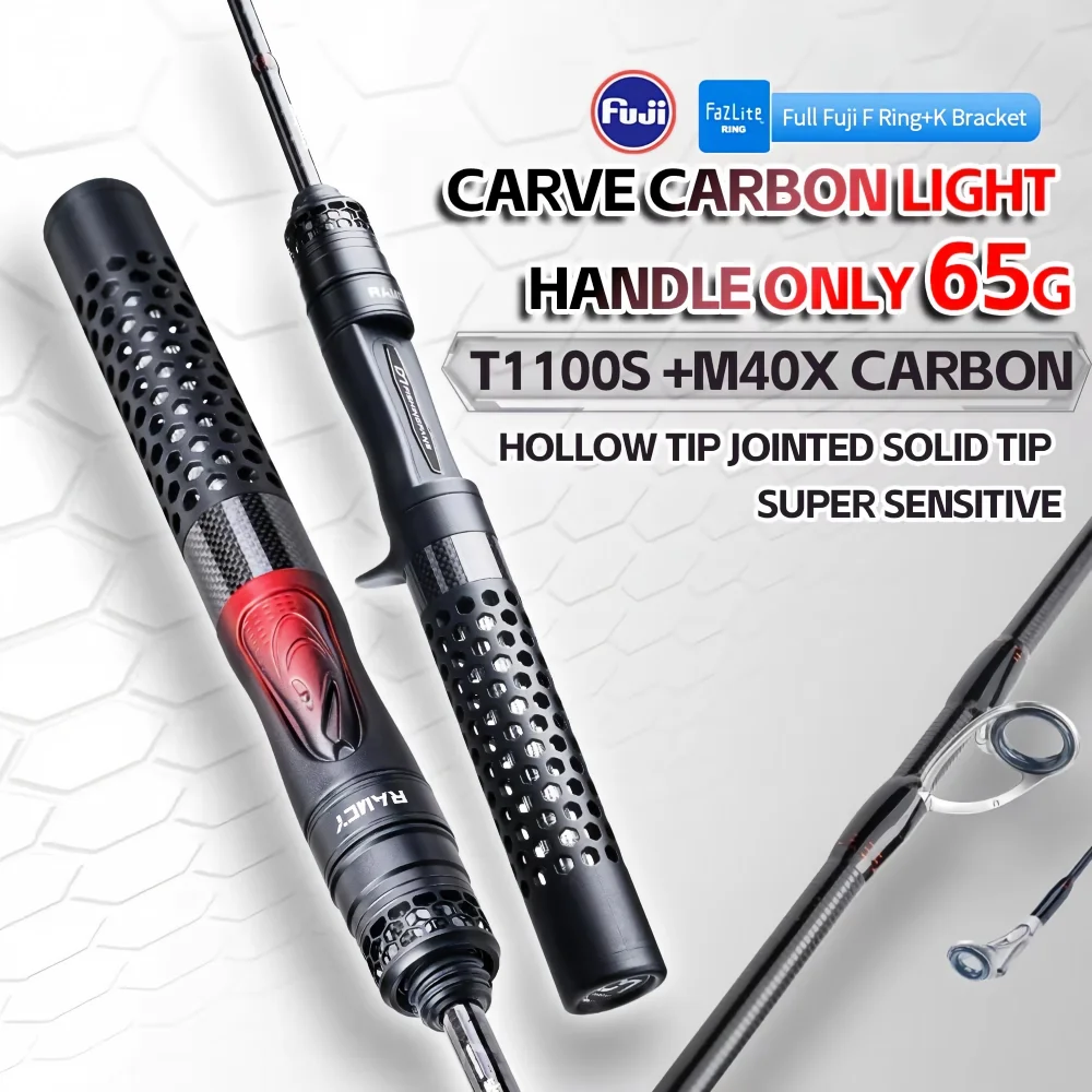 Фото Удилище TRUVEX T1100 Carbon Fast Action UL Travel Rod 65g с кольцами Fuji F, для ловли форели и баса, карбоновая рукоятка, 1.47/1.65/1.83м, спиннинговое/кастинговое №1