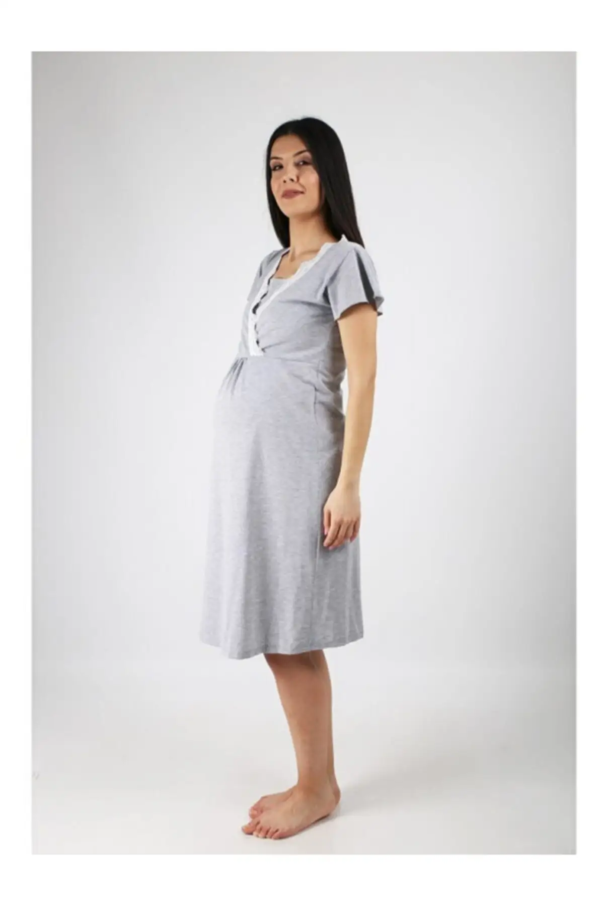

Maternity Fashion Maternity Cotton Double Breasted Nightgown