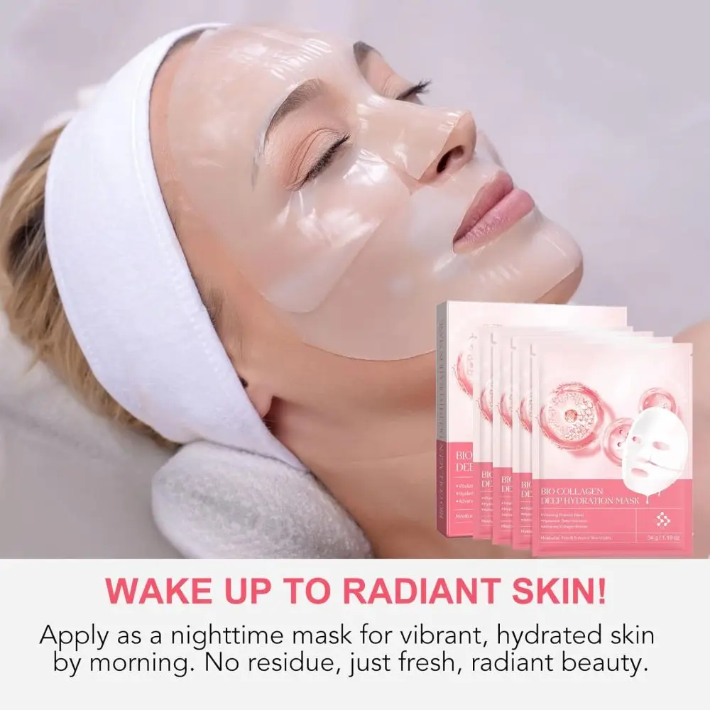 4 шт. увлажняющая маска для лица с биоколлагеном