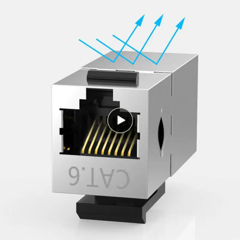 

Network Cable Extension Keystone Module Adapter Coupler Black Anti-aging Cat6 Coupler Computer Peripheral Corrosion Resistance