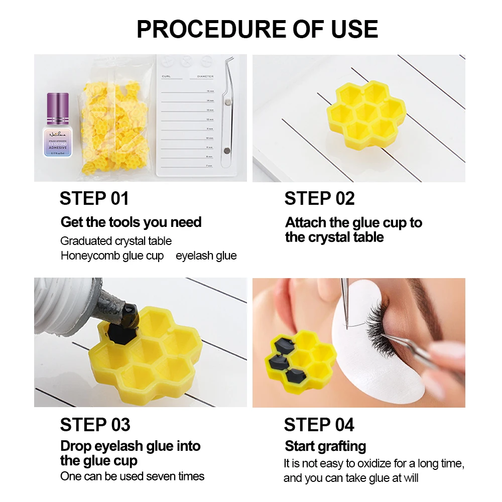 100 шт. пластиковая подставка для наращивания ресниц