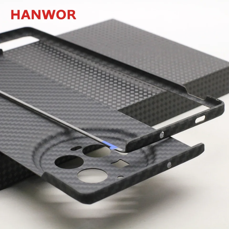 Фото HANWOR 600D Ультратонкий складной чехол из углеродного волокна для VIVO X Fold 3 Pro Роскошный складной чехол из арамидного волокна X Fold 3 №4