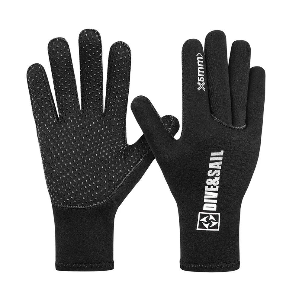 Перчатки для плавания Neoprene Anti Scratch 5mm для мужчин и женщин, чтобы сохранить тепло зимой, подходят для рыбной ловли, каякинга, серфинга и подводной охоты.