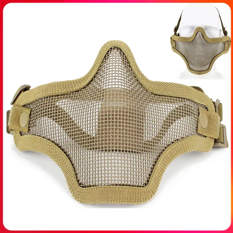 

Пейнтбольная маска, тактическая стрельба, страйкбол, Wargame, стальные сетчатые дышащие маски, Cs Games, охота, военные, спортивные маски для лица