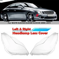 2pcs car front headlight head light lamp lens cover for mercedes benz w219 cls350 cls500 cls550 2006 2011