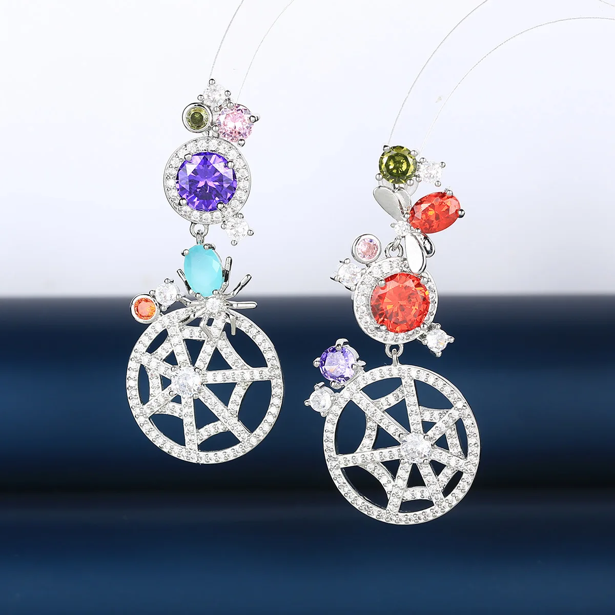 

Luxury Quality Jewelry Asymmetric Geometric Hollow Earrings Unique Long Hanging Drop Earrings Trendy Women's Fine Earrings 2023