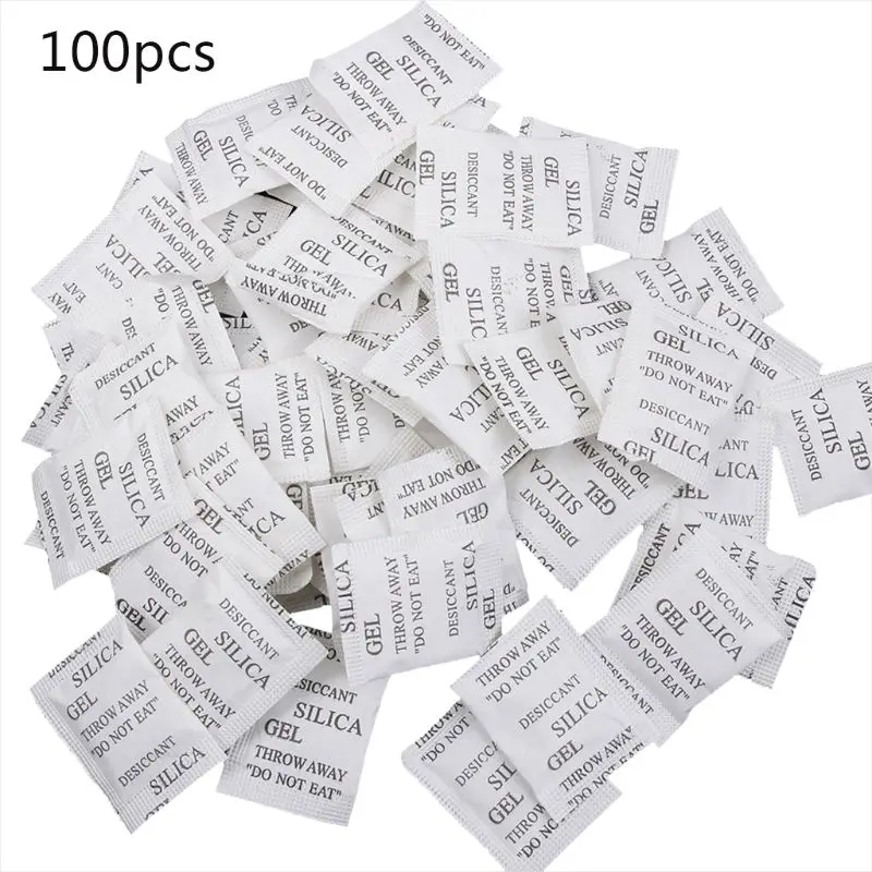 

100 Packet Silica Gel Desiccant Pack Food Jewelry Moisture Absorber Dehumidifier P8DD