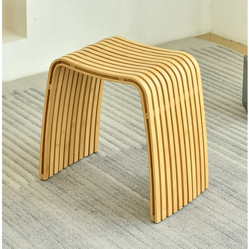 Современный бамбуковый табурет для ванной комнаты многофункциональный прихожая